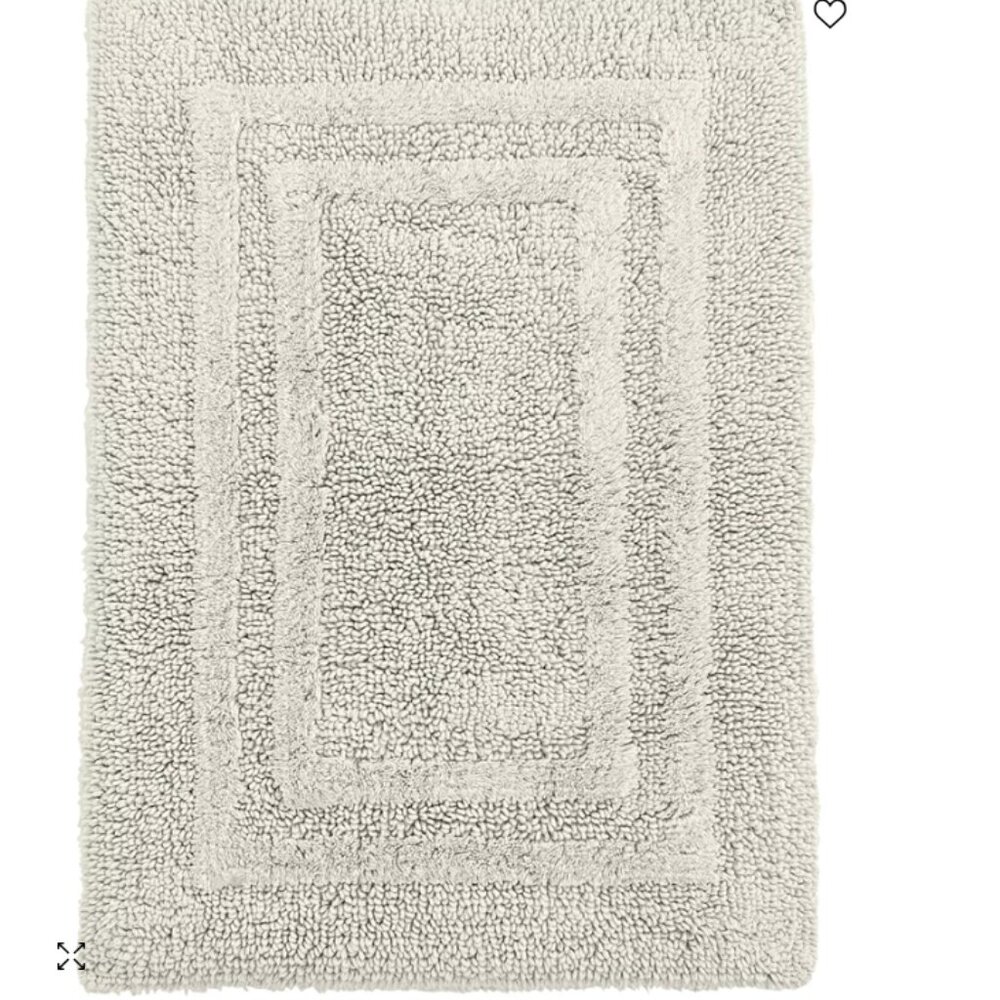HOTLE COLLECTION Cotton Reversible 21" x 33" Bath Rug